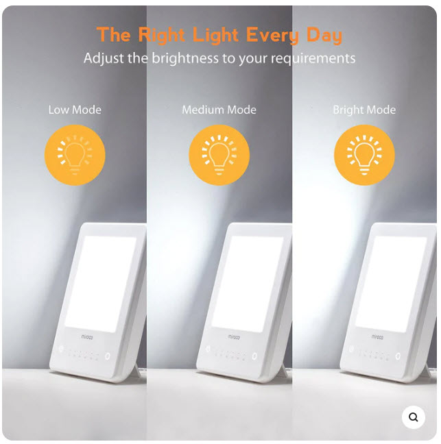 Miroco LED Sun Therapy Lamp UVFree with Adjustable Timer SAD