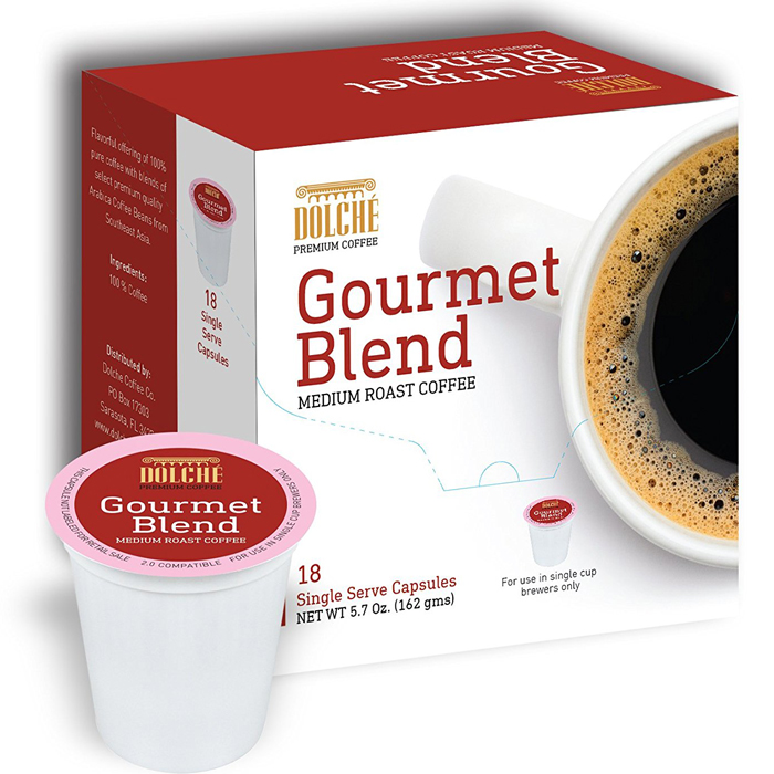 Dolche Gourmet Blend Premium Coffee K Cups - 72 Count - Just $0.20 cents per cup!  Unlimited $1.99 Shipping, So Stock Up For Fall and Winter!!