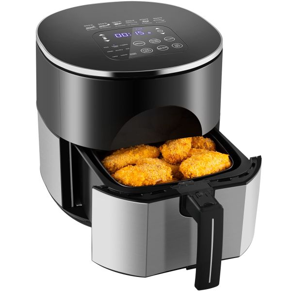 Air Fryer Oven Oilless Cooker with 9 Presets Stainless Steel with LED Touch Screen - 3.4 Quart Capacity - FOLKS, if you were ONLY to use this for french fries (even though it does much, much more), it would be worth it!! - SHIPS FREE!