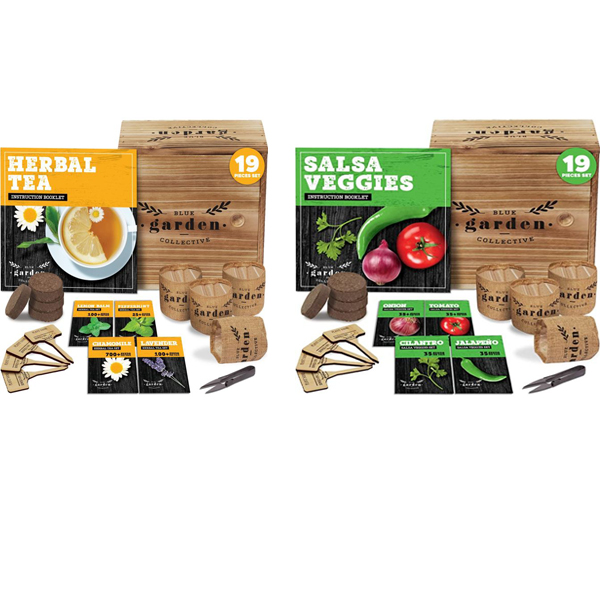 CLEARANCE - Seed Starter and Indoor Gardening Kit - Includes everything you need to grow your own herbal teas or salsa veggies indoors! Choose from Tea and Salsa Kit - Teas include: Lemon Balm, Peppermint, Chamomile, and Lavender Teas - Salsa Kit includes: Tomatoes, Cilantro, Onion and Jalapenos - $30 on amazon with 5-star reviews! - Order both and SHIPPING IS FREE!