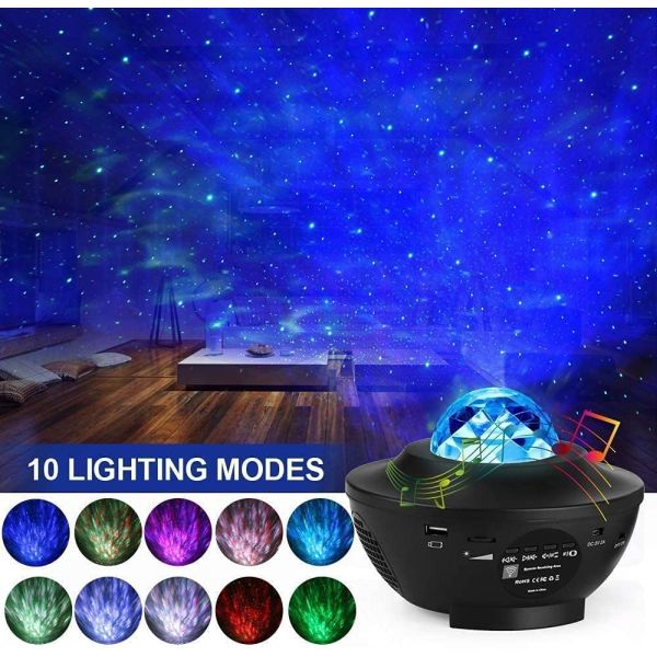 Star Projector Remote Control Night Light With Built-In Bluetooth Speaker $17.99 (reg $40)