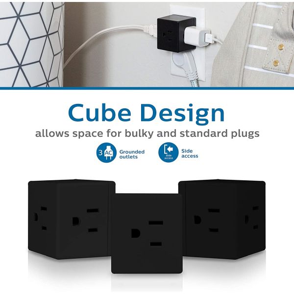 3 PACK of Philips 3-Outlet Side Entry Extenders $6.99 (reg $21)