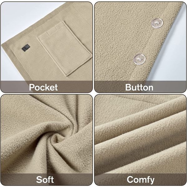 Electric Heated Travel Blanket 12V (Plugs into your car) Stay warm