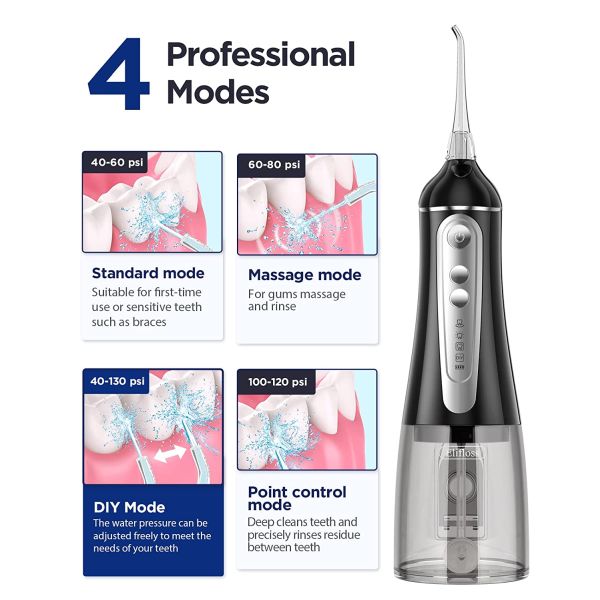 LIMITED TIME DEAL! Cordless Water Dental Flosser with Pro DIY Modes