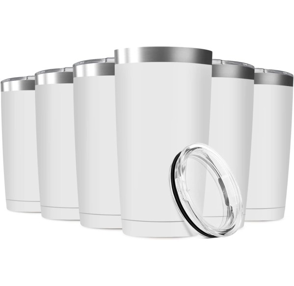 (This is just $4.99 each!) - 6-Pack of White Stainless Steel Vacuum Insulated Pint Tumblers With Lids - 16oz - Use as is, or with the white color, they are PERFECT to customize for events, gifts and more! - Each one comes in it's own box. Don't let our price fool you, these are VERY nice... we're just really good at bringing you low prices :) - SHIPS FREE!