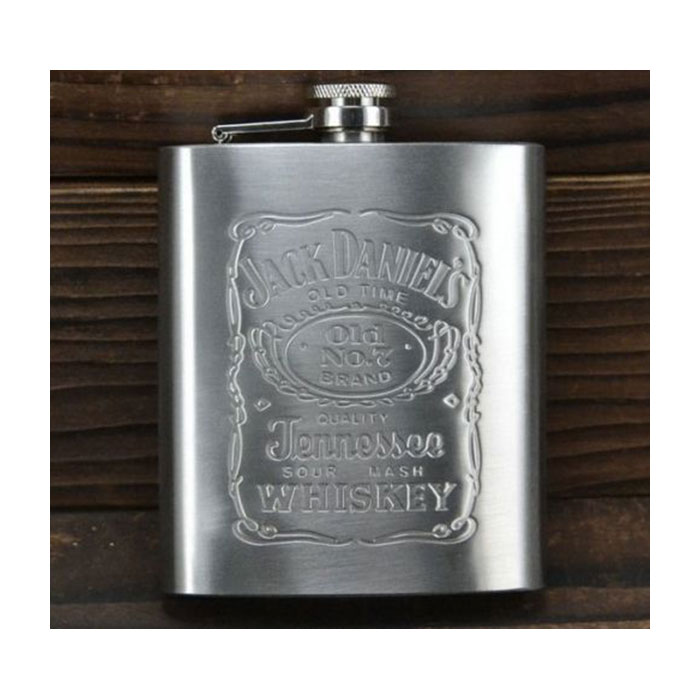 Jack Daniels Engraved Stainless Steel 6 oz. Hip Flask - Available in ...