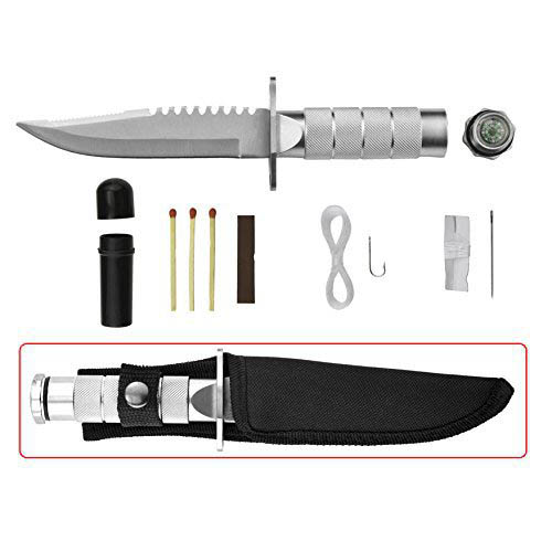 8 Inch Survival Knife with A C...