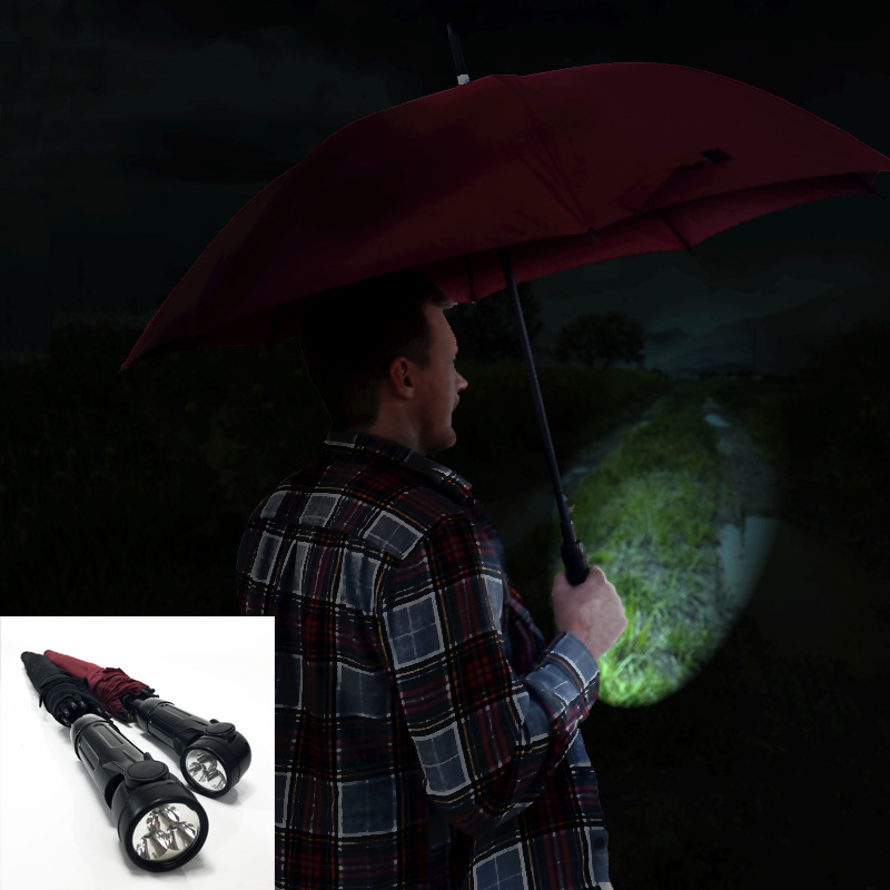 Path Illuminating Umbrella Umbrella w/ BuiltIn Directional LED