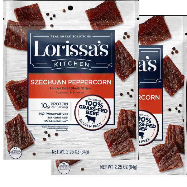 3 Bags of Lorissas Kitchen Steak Strips Beef Jerky $9.99 (reg $21)