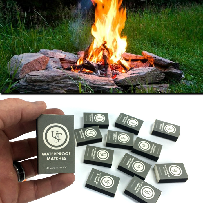 12 Boxes of Waterproof Matches 480 Total Matches! Twelve Boxes For 8 Or Twenty Four Boxes For