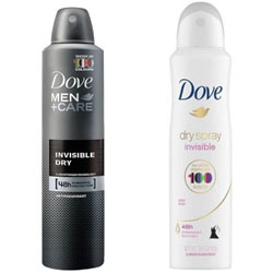3-Pack Dove Men's or Women's Invisible Dry Spray Antiperspirant only $11.97