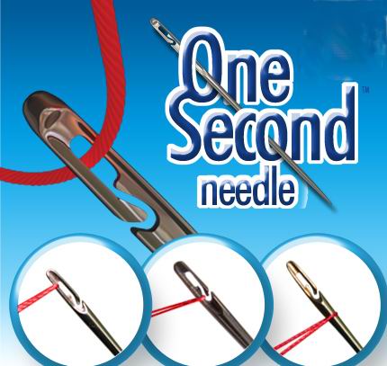 One Second Needle - The Self Threading Needle- PLUS a 130 pc. Sewing ...