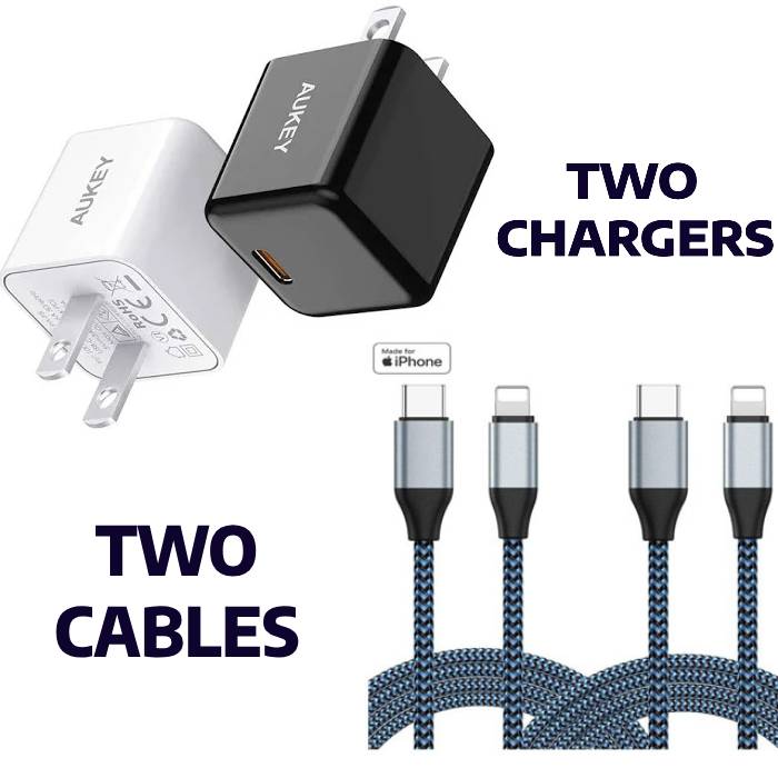 SET of TWO Chargers and TWO iP...