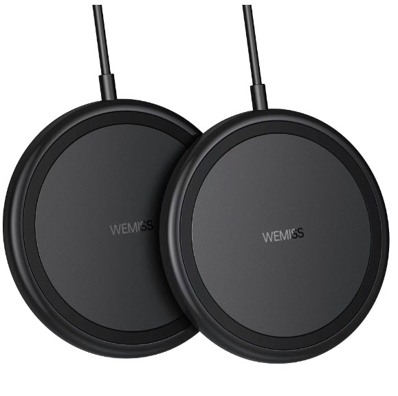 2 PACK of High Speed 10W Wireless Charging Pads Compatible with all