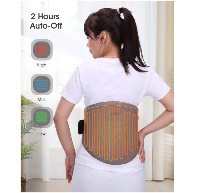 Wearable Electric Heating Pad for Lower Back, Shoulder, Legs & Abdomen