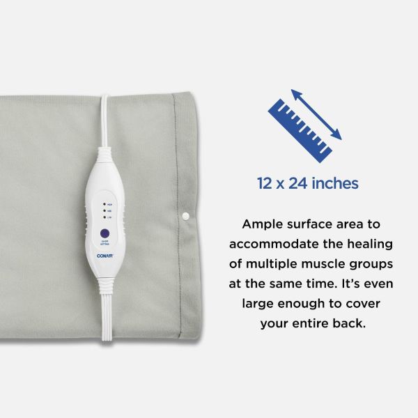 Conair Full Back Jumbo King Size Comfort Moist/Dry Heating Pad for Back