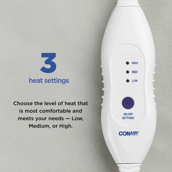 Conair Full Back Jumbo King Size Comfort Moist/Dry Heating Pad for Back