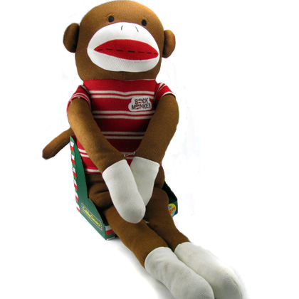 giant sock monkey stuffed animal