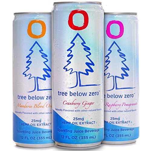 $11.99 (reg $60) 12 PACK of Stress Relieving Tree Below Zero Hemp Infused Sparkling Juice