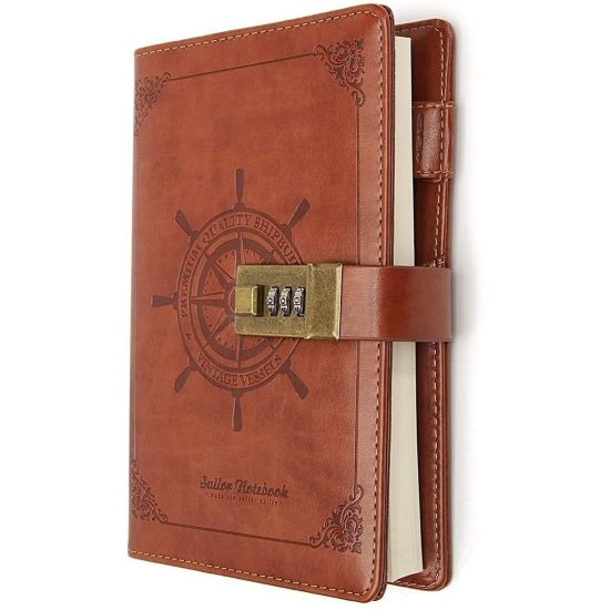 Vintage Brown Leather Journal.
